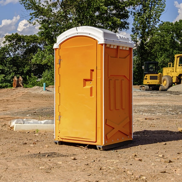 how often are the porta potties cleaned and serviced during a rental period in Bridgeport OK